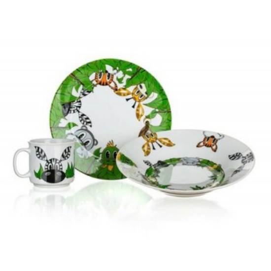 Picture of CHILDREN'S 3D FRIENDS FROM THE JUNGLE TABLEWARE SET