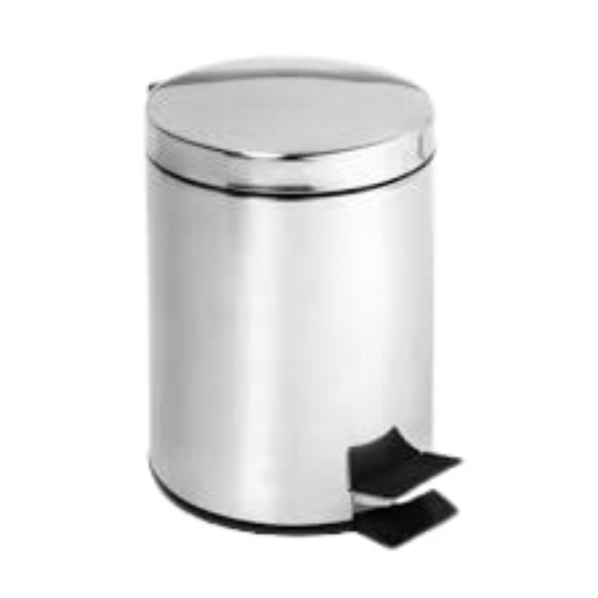 Picture of GARBAGE CAN OKKO 5 L METAL WITH PEDAL SILVER