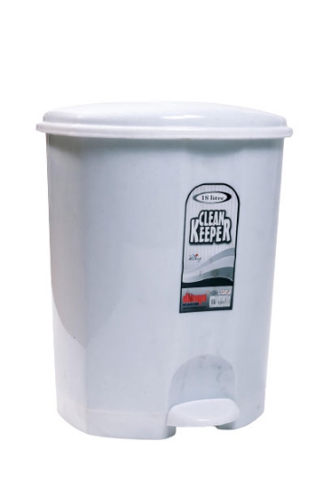 Picture of GARBAGE CAN 18 L CLEAN KEEPER WITH PEDAL GRAY