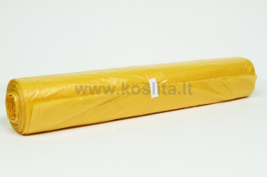 Picture of GARBAGE BAGS 120 L LDPE 75X110 YELLOW 10 PCS