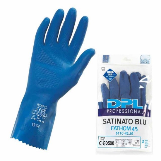 Picture of HOUSEHOLD GLOVES SATINAT FATHOM BLUE-45 L (8)