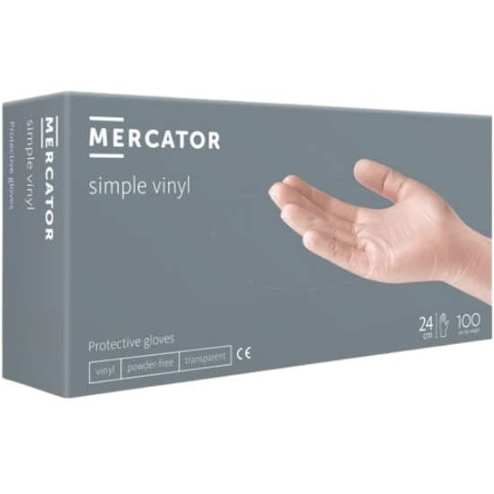 Picture of GLOVES VINYL MERCATOR WITHOUT POWDER L (100 PCS)