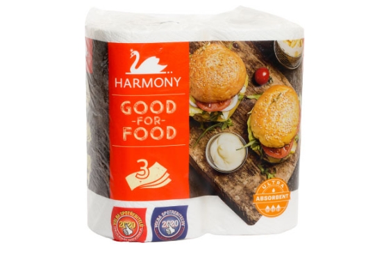 Picture of PAPER TOWELS HARMONY GOOD FOR FOOD 2 PCS. (3 LAYERS)