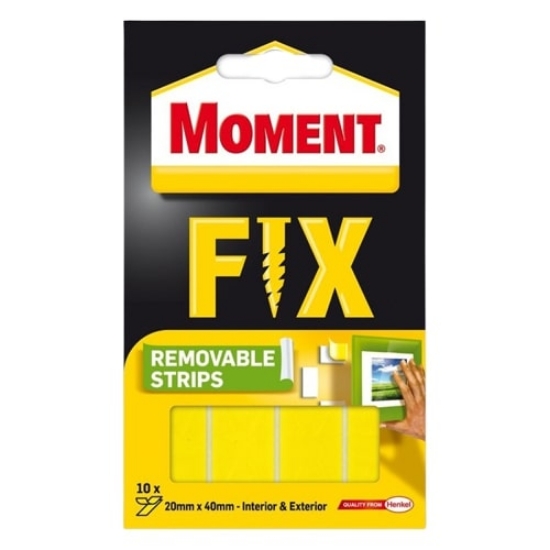 Picture of SELF-ADHESIVE DOUBLE-SIDED TAPE MOMENT SUPERFIX REMOVABLE 10 PCS
