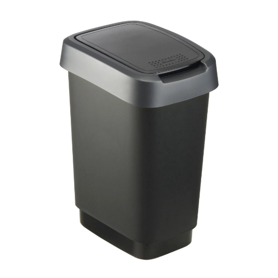 Picture of GARBAGE BOX ROTHO 10 L GRAY/BLACK
