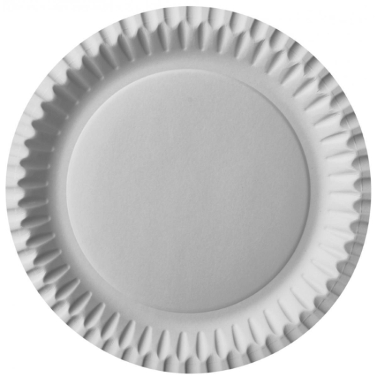 Picture of PLATES DISPOSABLE PAPER WITHOUT COATING WHITE D23 CM 100 PCS.