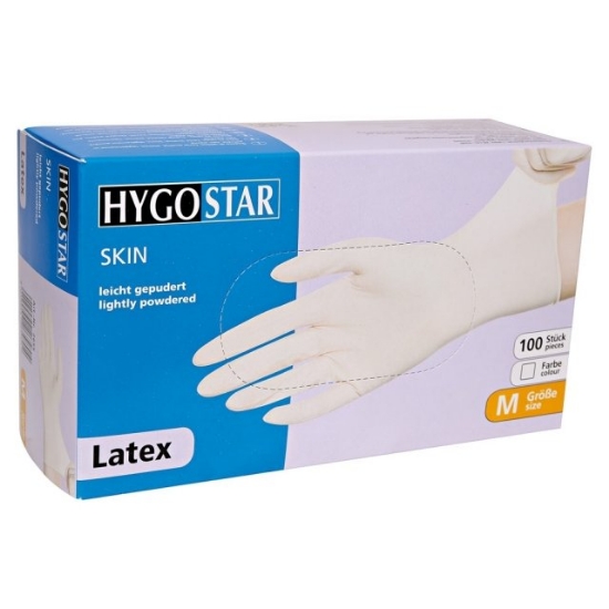 Picture of POWDERED LATEX GLOVES HYGOSTAR M
