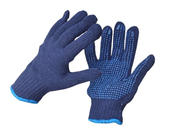 Picture of GLOVES BLUE KNITTED WITH DOTS (M)