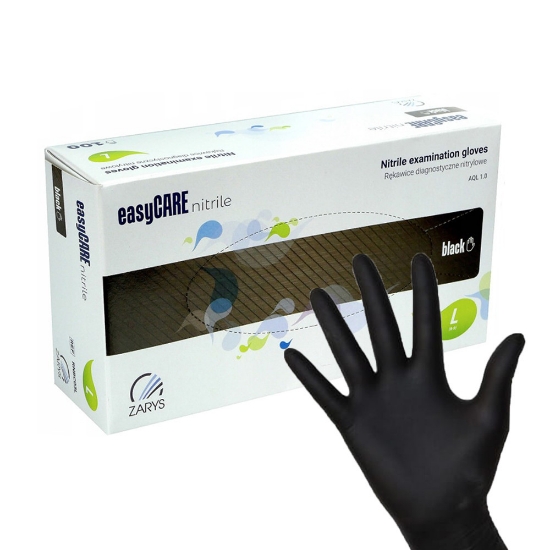 Picture of GLOVES NITRILE EASY CARE WITHOUT POWDER L (100 PCS) BLACK