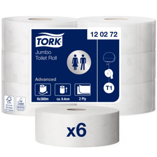 Picture of TOILET PAPER TORK T1  ADVANCED JUMBO 2 LAYERS