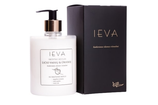 Picture of LIQUID SOAP IEVA LYCHEE FRUIT AND APPLE WITH GOLDEN DOSER 500 ML (carton box)