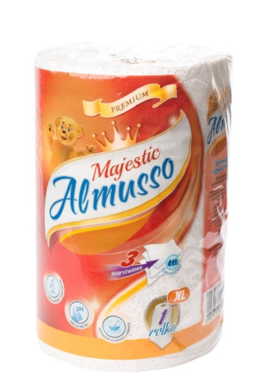 Изображение БУМАЖНЫЕ ПОЛОТЕНЦА ALMUSSO MAJESTIC 1 ШТ. (3 СЛОЯ 40 М)