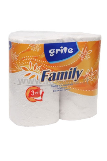 Изображение ТУАЛЕТНАЯ БУМАГА GRITE FAMILY 3S.(4 шт.)