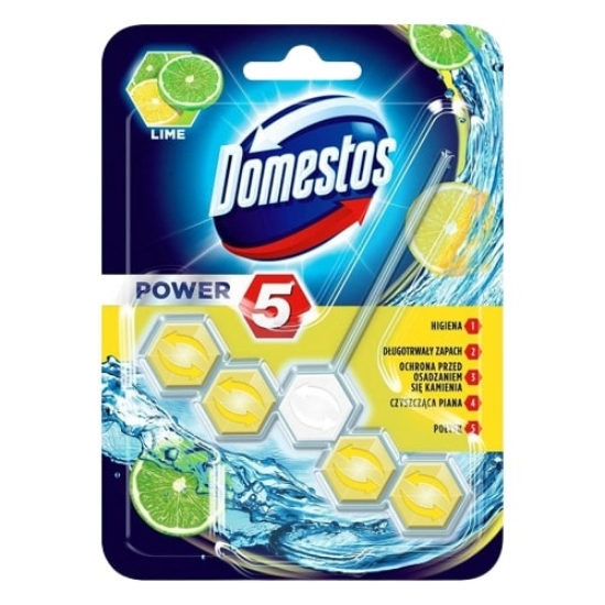 Изображение ТУАЛЕТНЫЕ БЛОКИ DOMESTOS POWER 5 LIME 55 GR