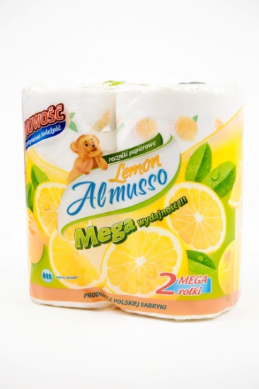 Изображение БУМАЖНЫЕ ПОЛОТЕНЦА ALMUSSO LEMON 2 ШТ. (2 СЛОЯ 20 М)