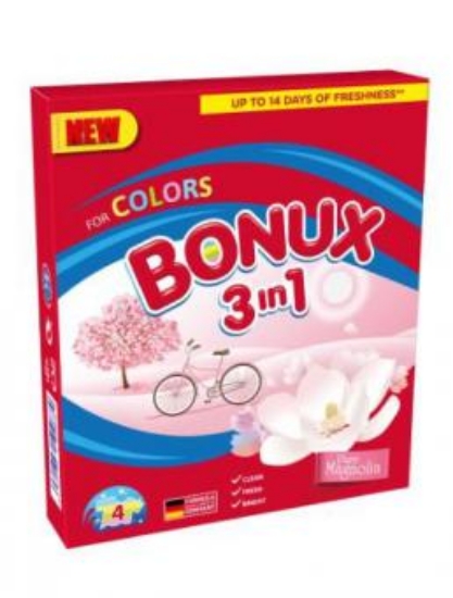 Изображение СТИРАЛЬНЫЙ ПОРОШОК BONUX COLOR PURE MAGNOLIA 300 G 4 WASH.