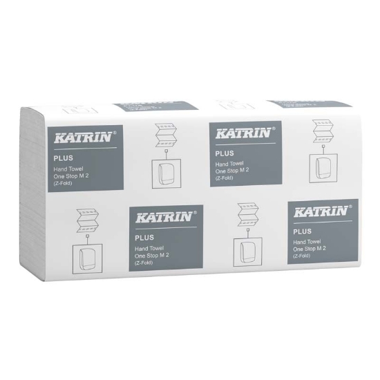 Изображение БУМАЖНОЕ ПОЛОТЕНЦЕ С ЛИСТЬЯМИ KATRIN ONE STOP M2 34525/87303 21 ШТ.