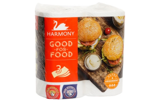 POPIERINIAI RANKŠLUOSČIAI HARMONY GOOD FOR FOOD 2 VNT 3 SL. (rul./16,5 m 76 lap) paveikslėlis