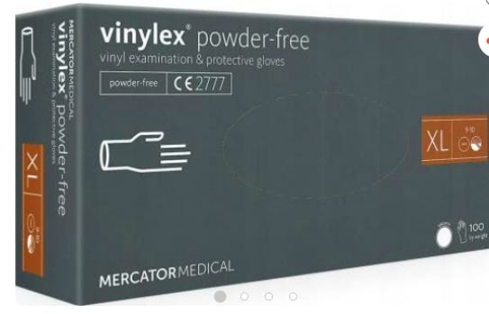 PIRŠTINĖS VINILINĖS VINYLEX MERCATOR BE PUDROS XL 100 VNT paveikslėlis