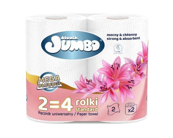 Picture of PAPER TOWELS SLONIK JUMBO 2 PCS 92 SHEETS (1 roll/ 19.3 m)