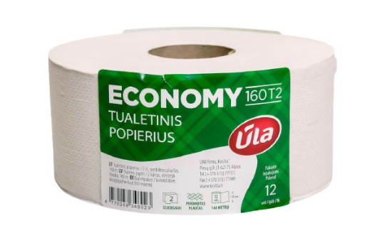 Picture of TOILET PAPER ŪLA ECONOMY 2 SL 160 M RECYCLED FIBER