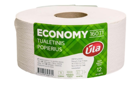 Picture of TOILET PAPER ŪLA ECONOMY 1 SL 160 M RECYCLED FIBER