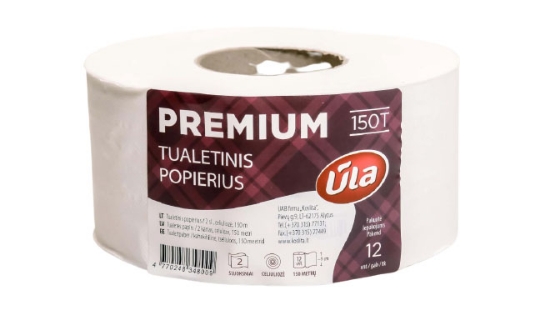 Picture of TOILET PAPER ŪLA PREMIUM 2 SL 150 M CELLULOSE