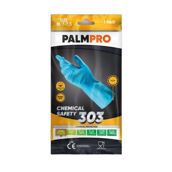 Picture of HOUSEHOLD GLOVES BASIC NOVA/ PALMPRO 303 BLUE M (7)