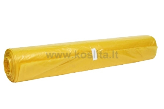 Picture of GARBAGE BAGS 120 L 10 PCS LDPE YELLOW SORTEX