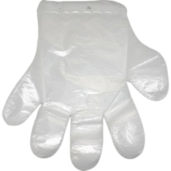 Picture of POLYETHYLENE GLOVES HDPE L 100 PCS