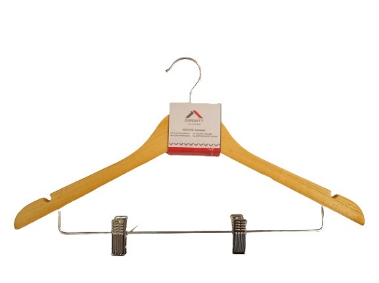 Picture of WOODEN HANGER WITH CLIPS