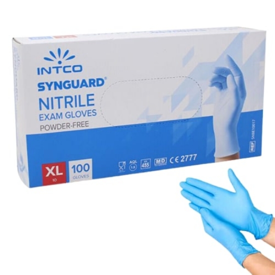 Picture of NITRILE GLOVES INTCO SYNGUARD XL 100 PCS