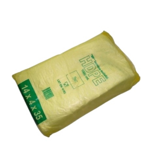 Picture of BAGS HDPE 14x4x35 YELLOW 1000 PCS